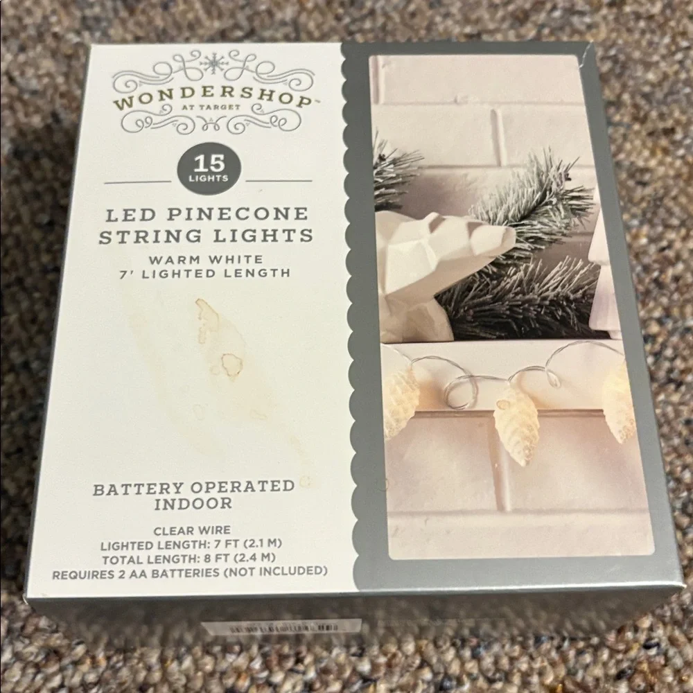 Wondershop LED Pinecone Holiday String Lights KC
